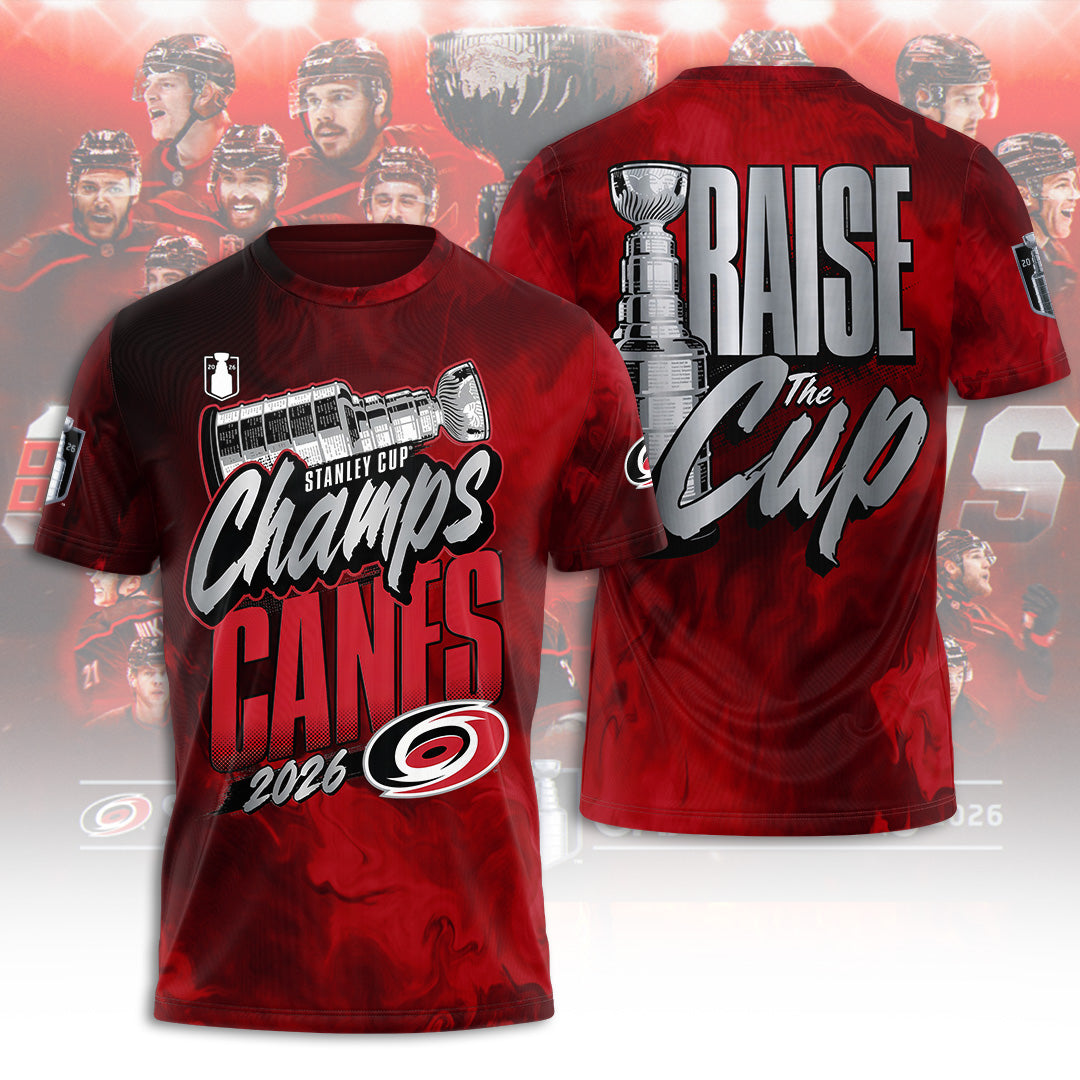 Carolina Hurricanes Stanley Cup Champions 2026 3D Apparel – TANTN23658