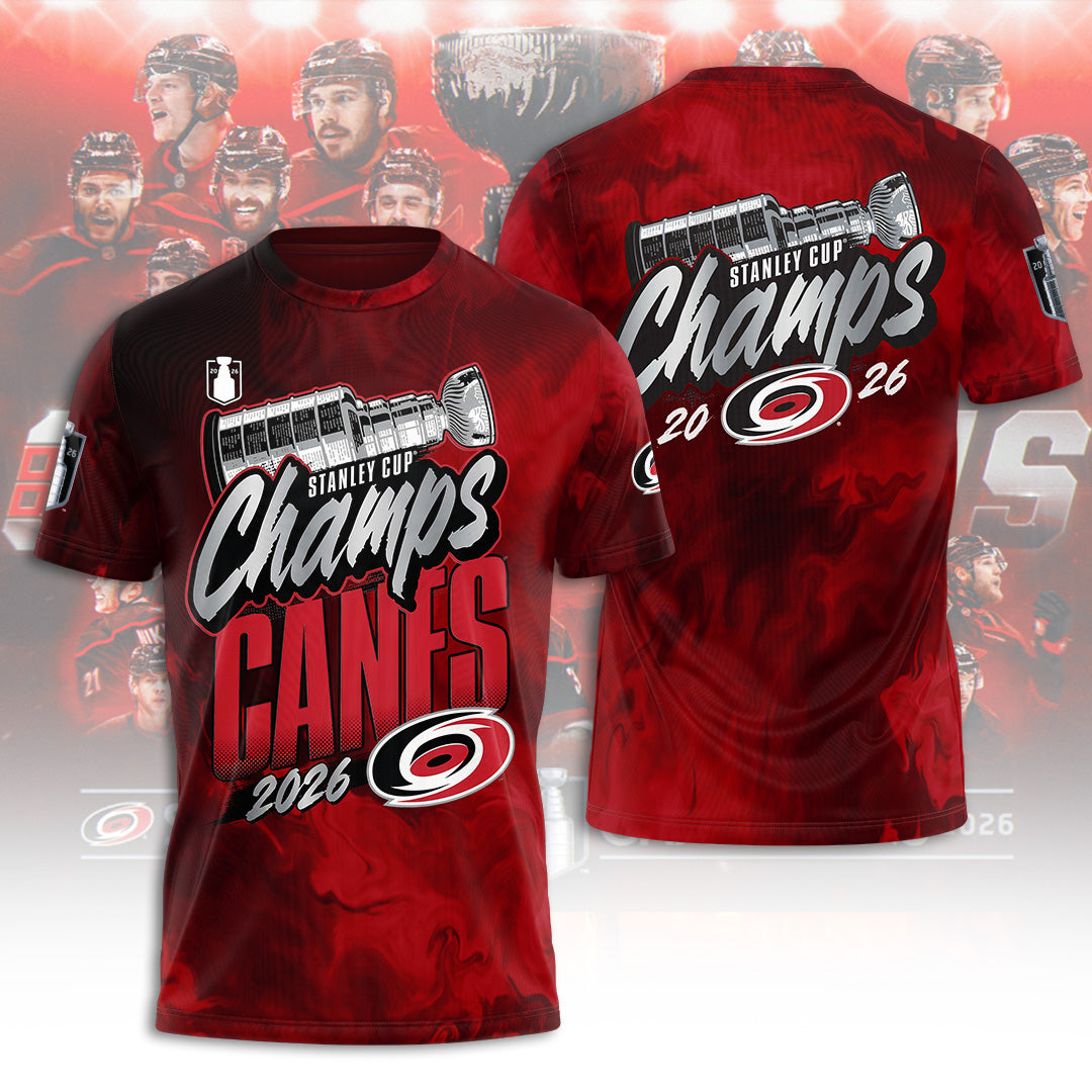 Carolina Hurricanes Stanley Cup Champions 2026 3D Apparel – TANTN23686