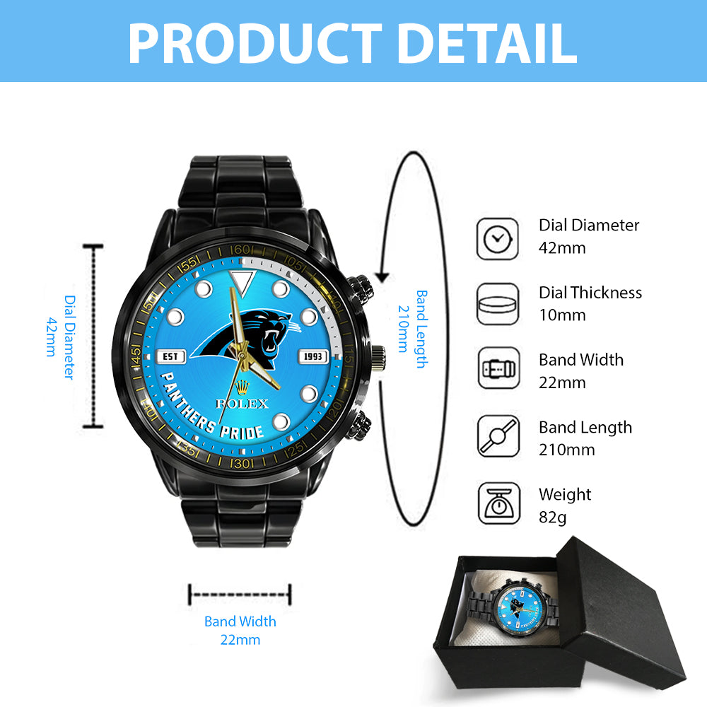 Carolina Panthers x Rolex Black Stainless Steel Watch – MAITM13228