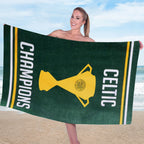 Celtic F.C. Champions 25/26 Rectangle Beach Towel – TANTN22942