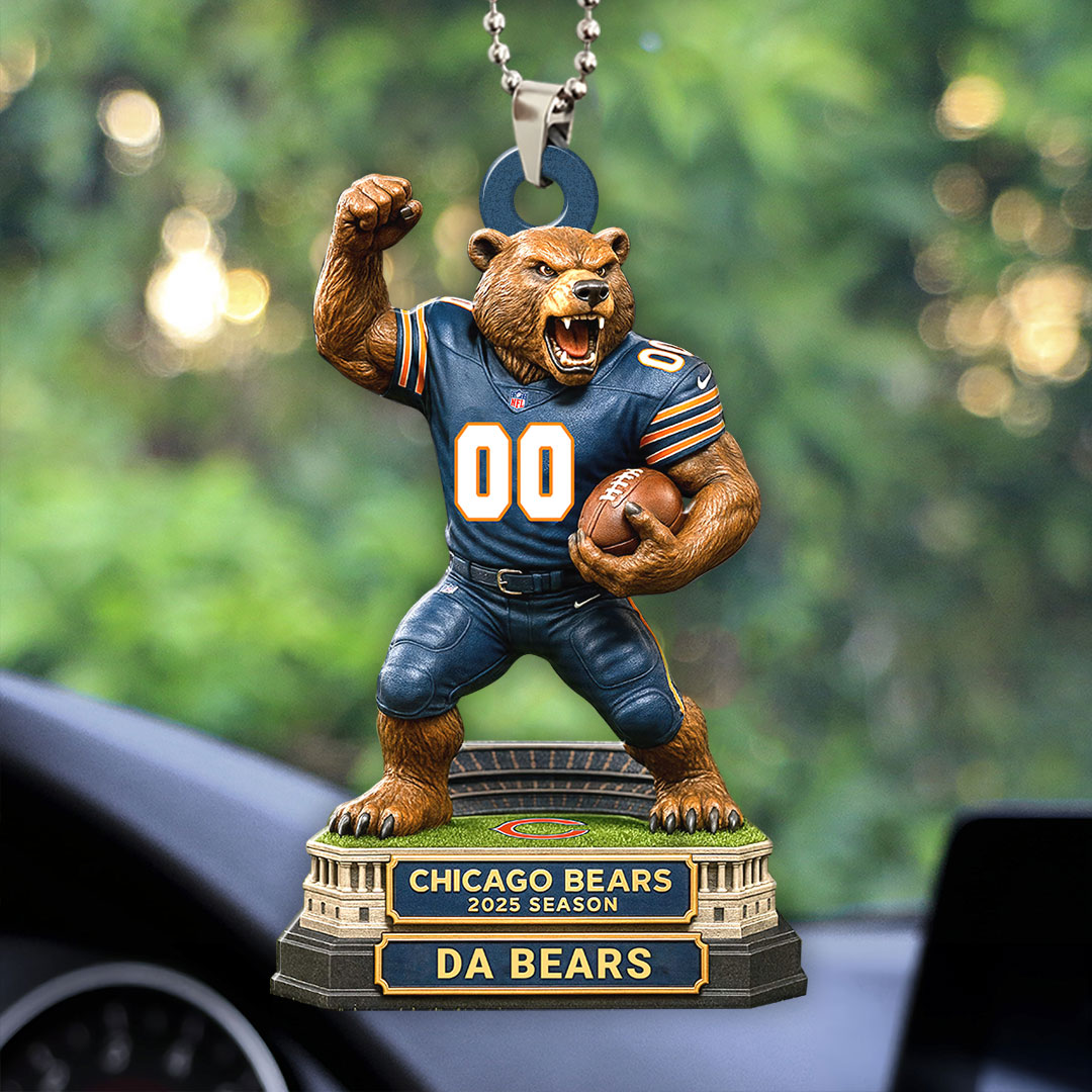 Chicago Bears 2025 Season Custom shape 2-sided Acrylic Car Ornament – HOATT13664