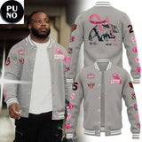 Chicago Bears 2026 Real Bears Fans Wear Pink Baseball Jacket