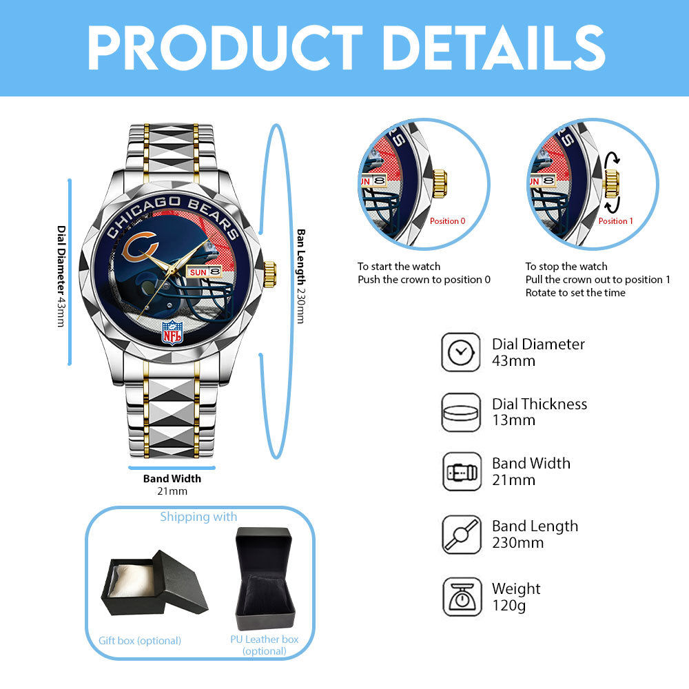 Chicago Bears Alloy Luxury Quartz Watch – TANTN16318