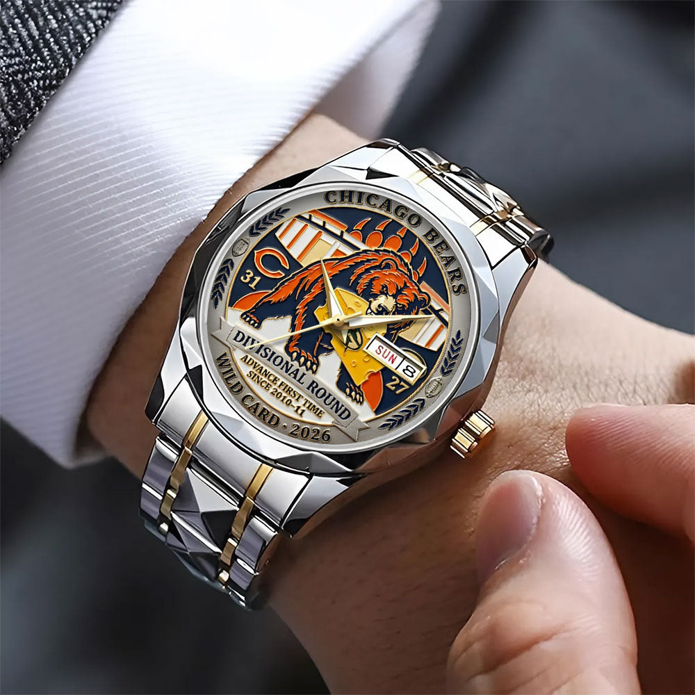 Chicago Bears Wild Card 2026 Alloy Luxury Quartz Watch – TANTN20502