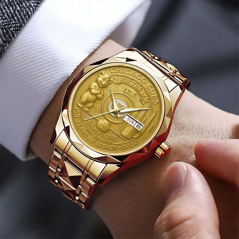 Chicago Cubs 150th Anniversary 2025 Alloy Luxury Quartz Watch – TANTN16490