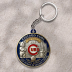 Chicago Cubs 150th Anniversary Custom Shape 2-sided Keychain – HOATT13529