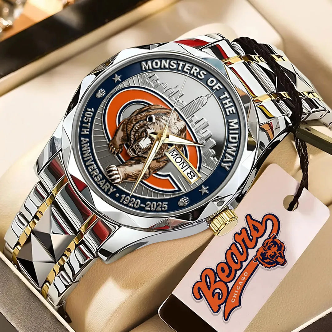 Chicago Bears 105th Anniversary Alloy Luxury Quartz Watch – TMTHU2851