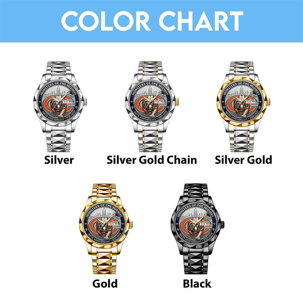 Chicago Bears 105th Anniversary Alloy Luxury Quartz Watch – TMTHU2851
