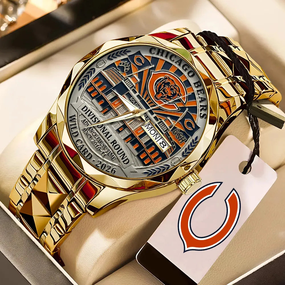 Chicago Bears Wild Card 2026 Alloy Luxury Quartz Watch – TANTN20504