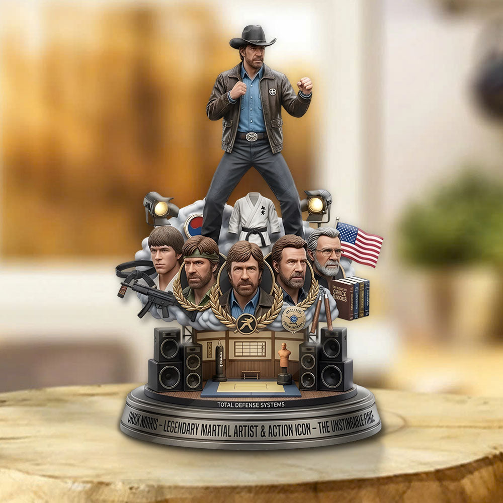Chuck Norris Custom Shape Acrylic Plaque – TMTHU4652
