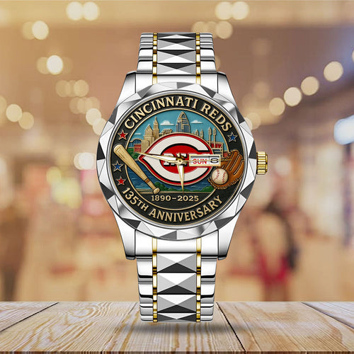 Cincinnati Reds 135th Anniversary 2025 Alloy Luxury Quartz Watch – TANTN17067