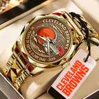 Cleveland Browns 80th Anniversary Alloy Luxury Quartz Watch – MAITM14871