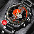Personalized Cleveland Browns Black Stainless Steel Watch – TANTN16010