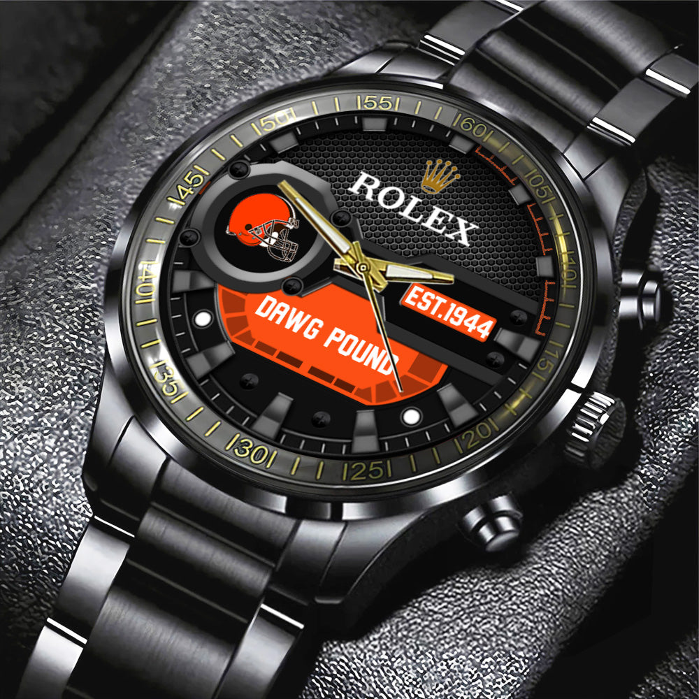 Cleveland Browns x Rolex Black Stainless Steel Watch – MAITM13206