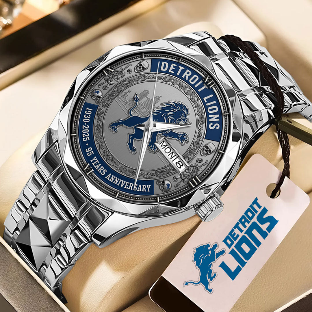 Detroit Lions 95th Anniversary Alloy Luxury Quartz Watch – TMTHU1013