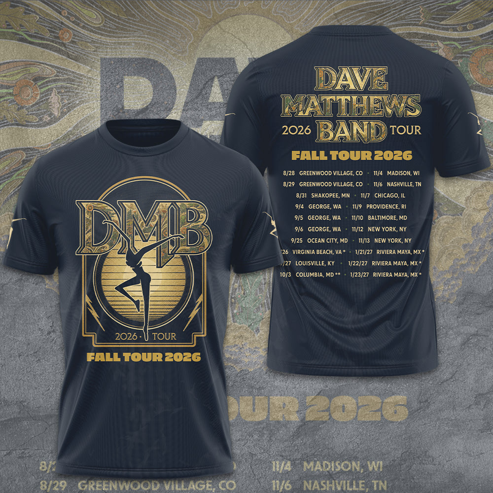 Dave Matthews Band 2026 Fall Tour 3D Apparel – GNE8108