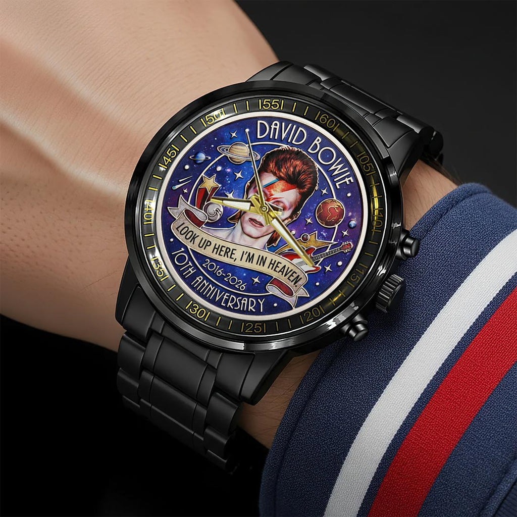 David Bowie Black Stainless Steel Watch – HOATT16103