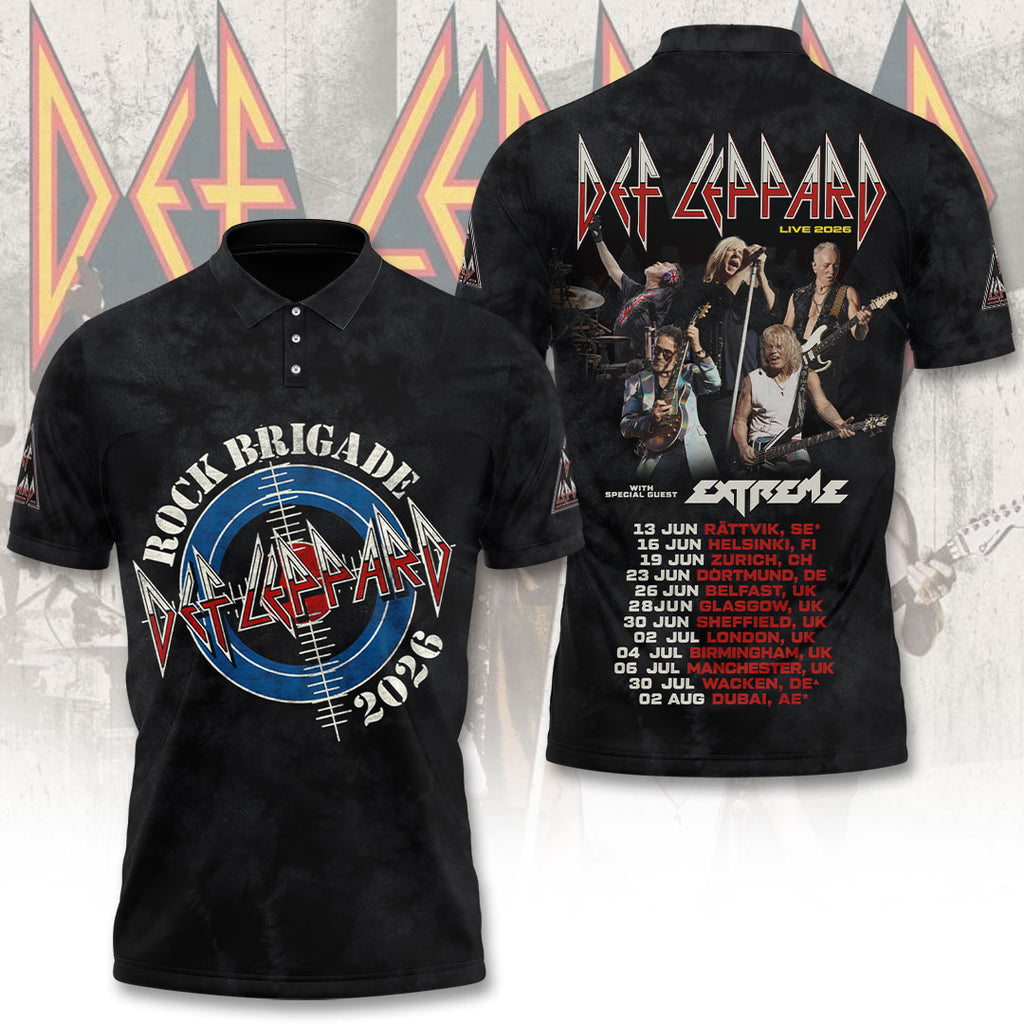 Def Leppard Tour 2026 3D Apparel – TANTN23483