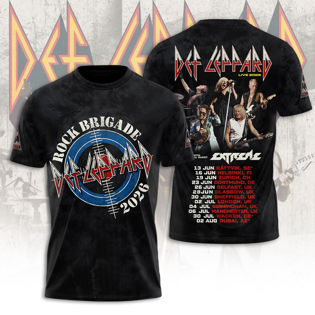 Def Leppard Tour 2026 3D Apparel – TANTN23483