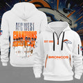 Denver Broncos 2025 AFC West Champions 2D Quarter Zip Hoodie – MAITM14259