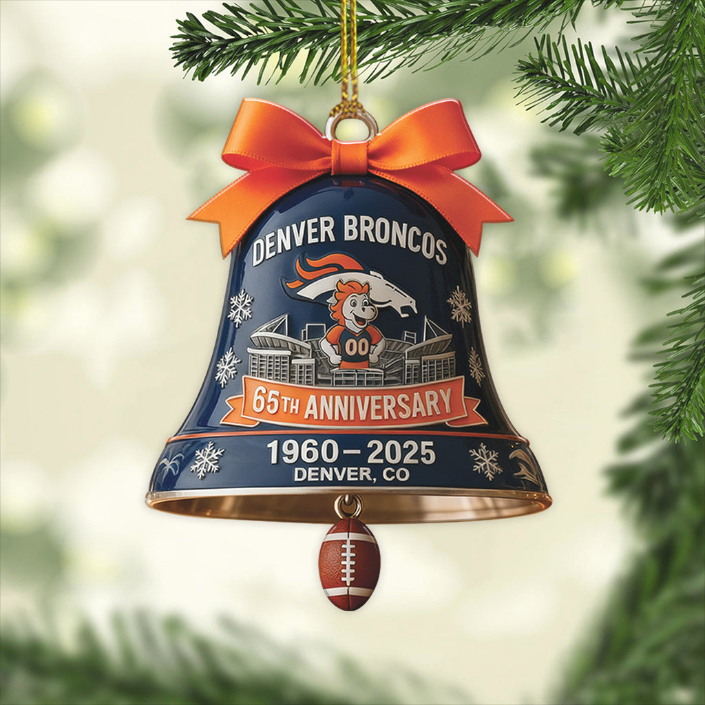 Denver Broncos 65th Anniversary Custom Shape 2-sided Acrylic Ornament – TANTN19417