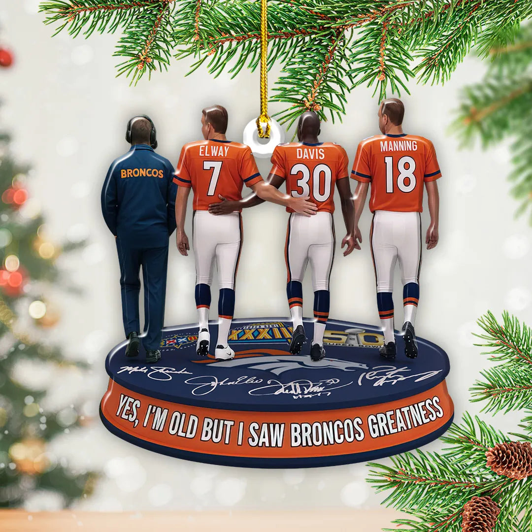 4PCS Denver Broncos Custom Shape 2-Side Printed Acrylic Ornament – TANTN19413