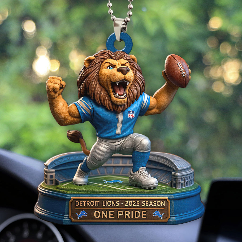 Detroit Lions 2025 Season Custom shape 2-sided Acrylic Car Ornament – HOATT13668