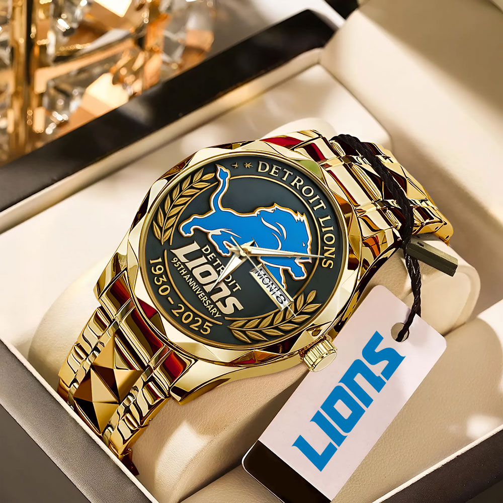 Detroit Lions 95th Anniversary Alloy Luxury Quartz Watch – MAITM12944