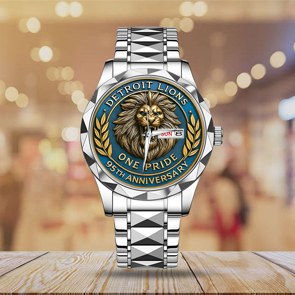 Detroit Lions 95th Anniversary Alloy Luxury Quartz Watch – MAITM12945