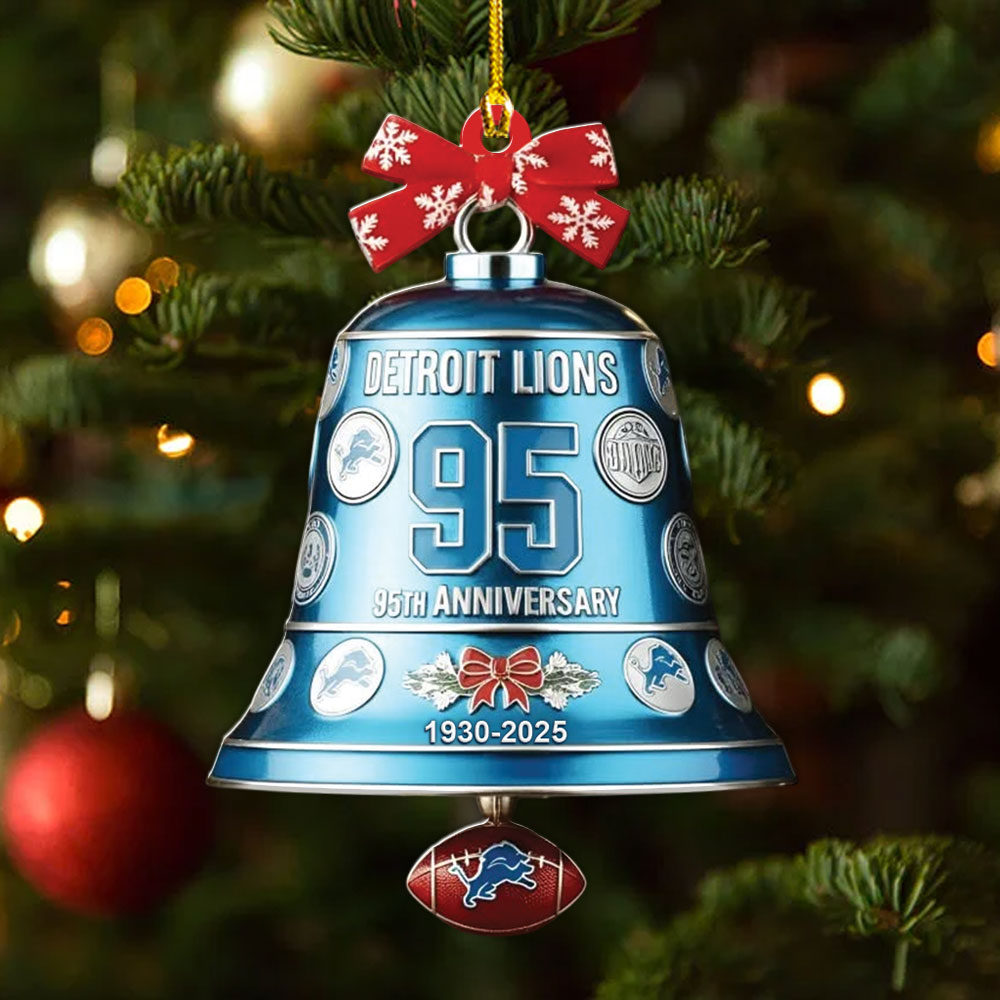 Detroit Lions 95th Anniversary Custom Shape 2-sided Acrylic Ornament – MAITM13735