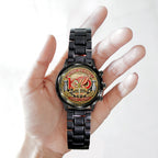 Detroit Red Wings 100th Anniversary Black Stainless Steel Watch – TANTN21495