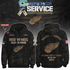 Detroit Red Wings Salute To Service Veterans Day Hoodie Shirt