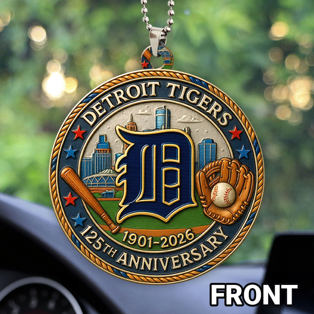Detroit Tigers Custom Shape 2-sided Acrylic Car Ornament – HOATT13498
