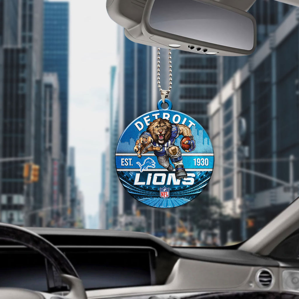 Detroit Lions Custom shape 2-sided Acrylic Car Ornament – HOATT12906