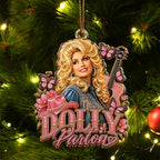 Dolly Parton Custom Shape 2-side Printed Acrylic Ornament – HOATT20813