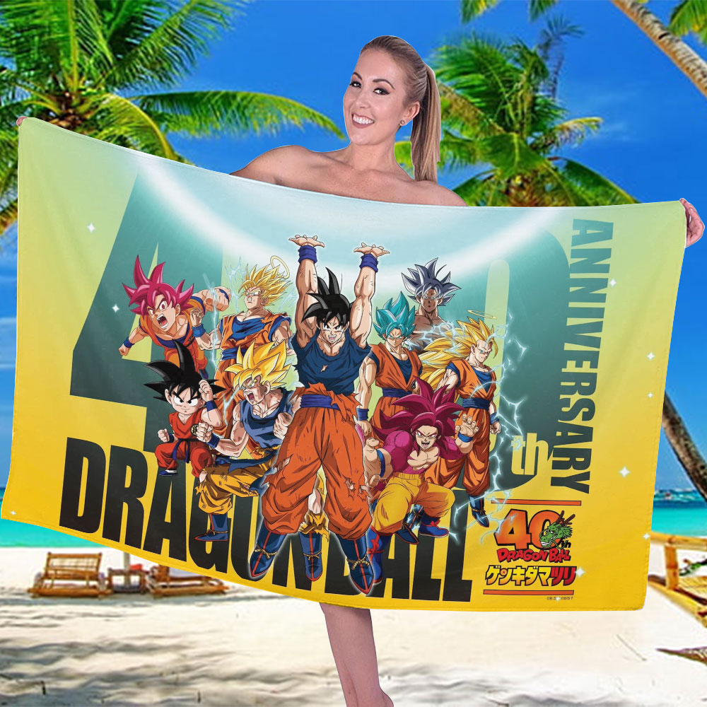 Dragon Ball 40th Anniversary Rectangle Beach Towel – TMTHU3506