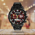 Personalized Ducati Lenovo Team x Marc Márquez Black Stainless Steel Watch – TANTN17127