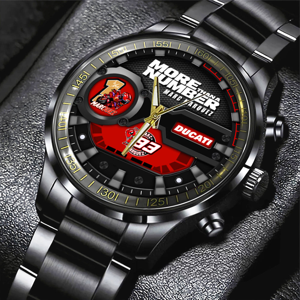 Ducati Lenovo Team x Marc Márquez Black Stainless Steel Watch – TANTN17128
