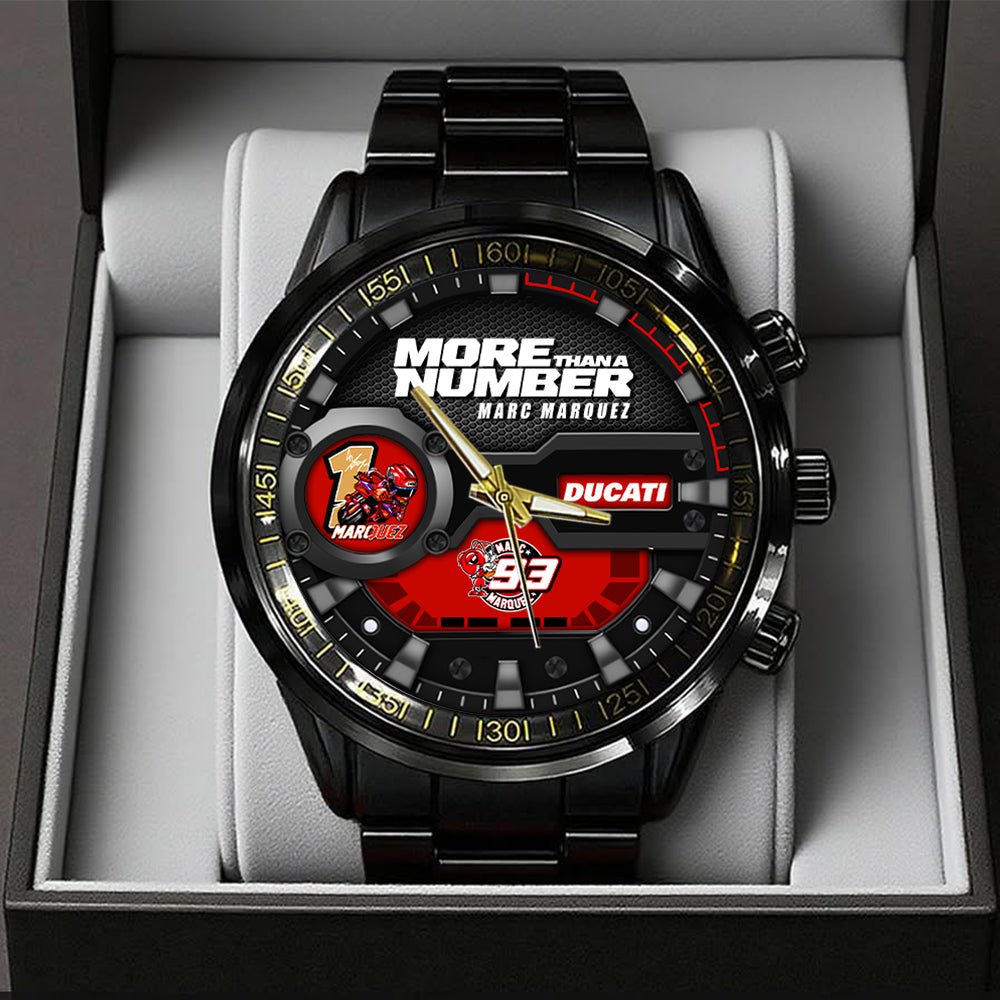 Ducati Lenovo Team x Marc Márquez Black Stainless Steel Watch – TANTN17128