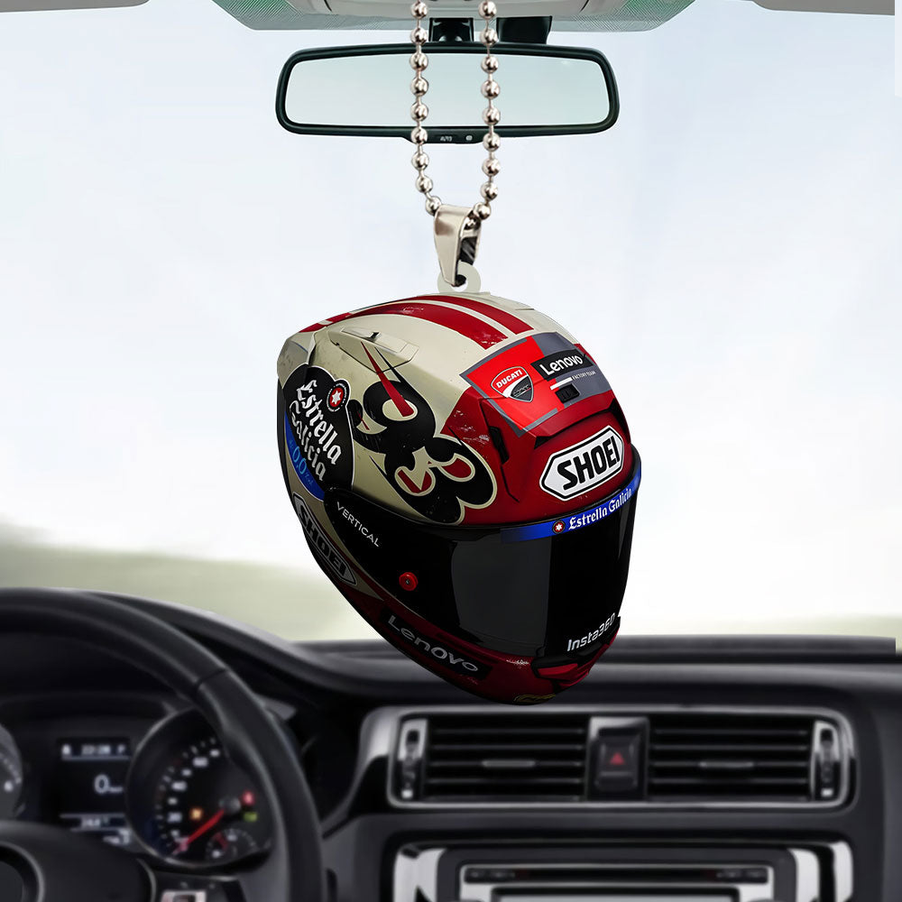 Ducati Lenovo Team x Marc Marquez Custom Shape 2-sided Acrylic Car Ornament – TANTN 11754