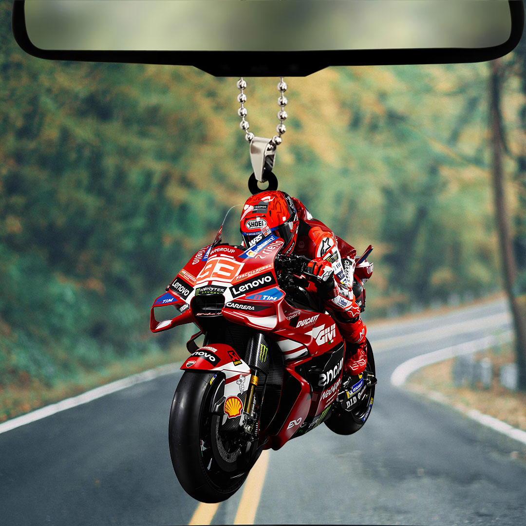 Ducati Lenovo Team x Marc Márquez Custom Shape 2-sided Acrylic Car Ornament – TANTN20415