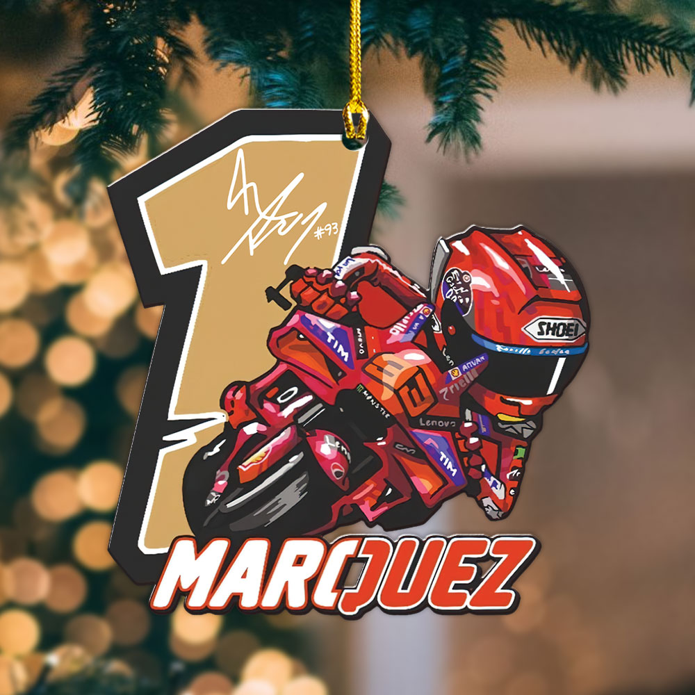 Ducati Lenovo Team x Marc Márquez Custom Shape 2-sided Acrylic Ornament – TANTN17111