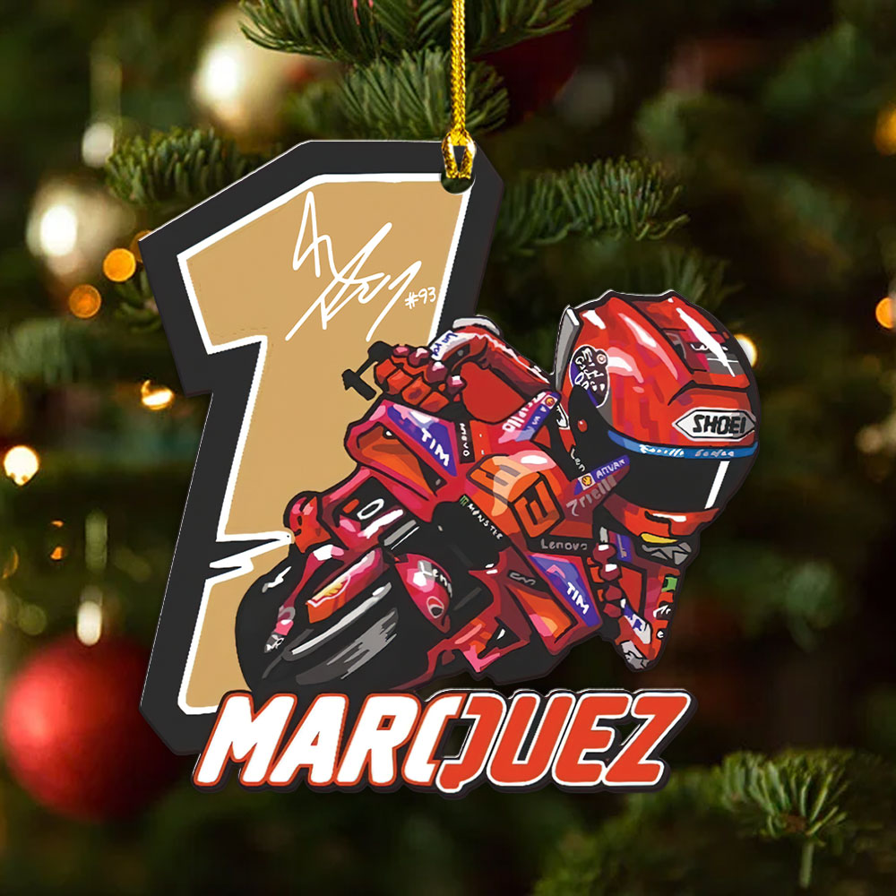 Ducati Lenovo Team x Marc Márquez Custom Shape 2-sided Acrylic Ornament – TANTN17111
