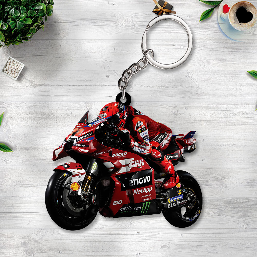 Ducati Lenovo Team x Marc Márquez Custom Shape 2-sided Keychain – TANTN20412