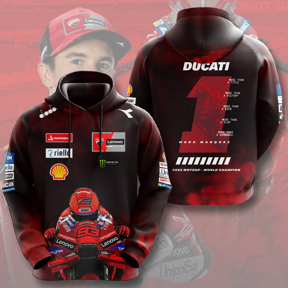 Ducati Lenovo Team x Marc Márquez 2025 World Champion 3D Apparel – HOATT13544
