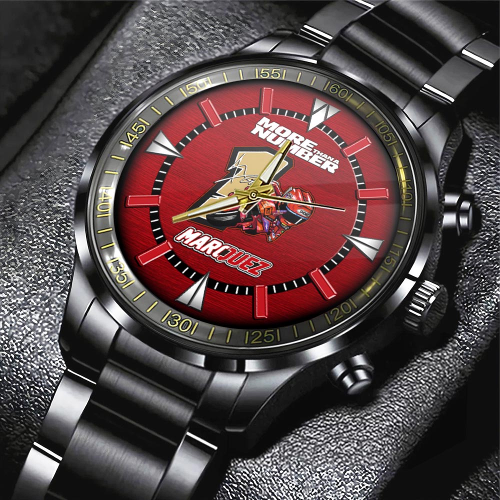 Ducati Lenovo Team x Marc Márquez 2025 World Champion Black Stainless Steel Watch – HOATT13597