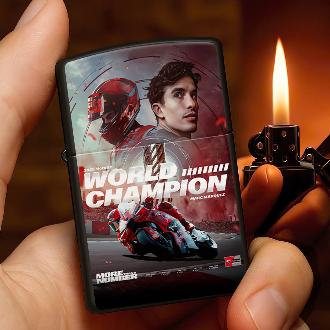 Ducati Lenovo Team x Marc Marquez 2025 World Champion Zippo Lighter Case (No Insert) – HOATT13507