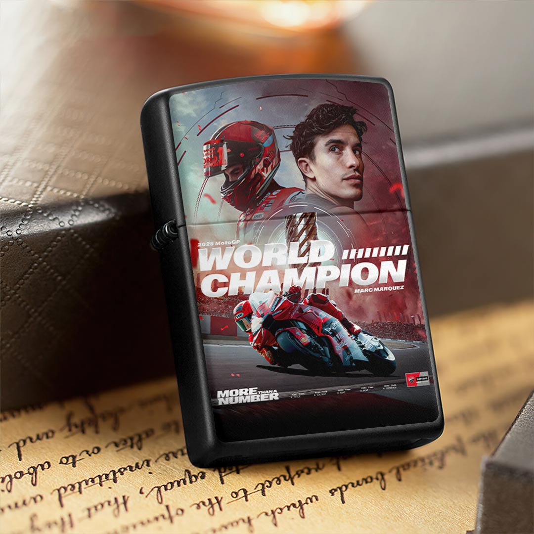 Ducati Lenovo Team x Marc Marquez 2025 World Champion Zippo Lighter Case (No Insert) – HOATT13507