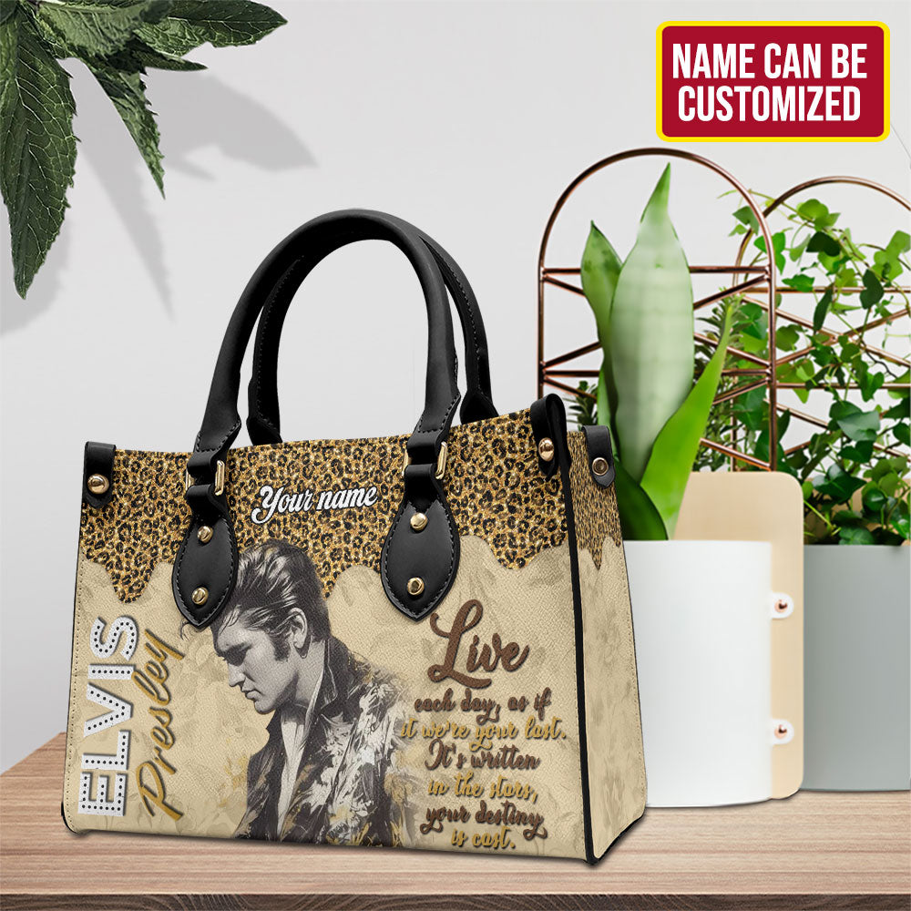 Personalized Elvis Presley Leather Handbag – TMTHU585