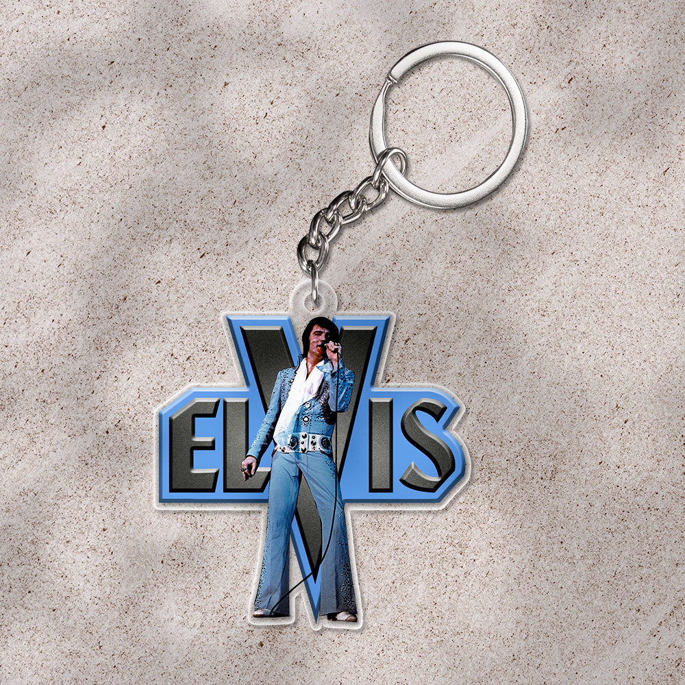 Elvis Presley Custom Shape 2-sided Keychain – HOATT 8982